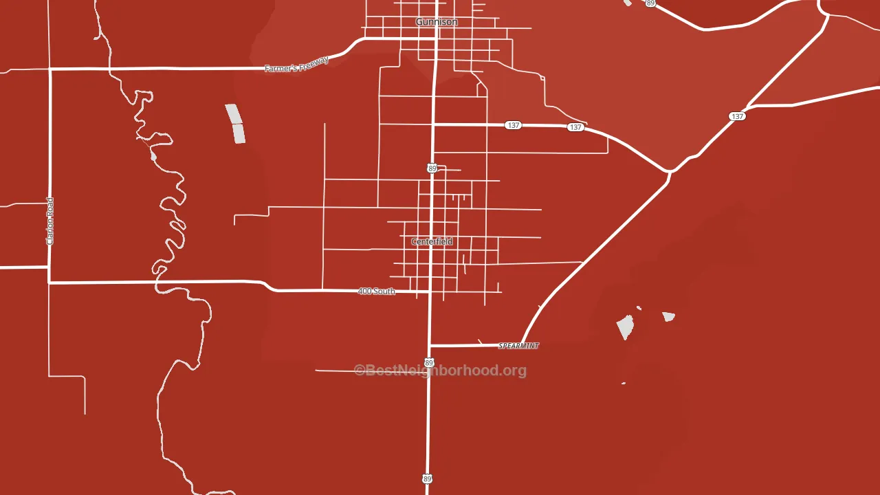 84622, UT block-group political-lean map