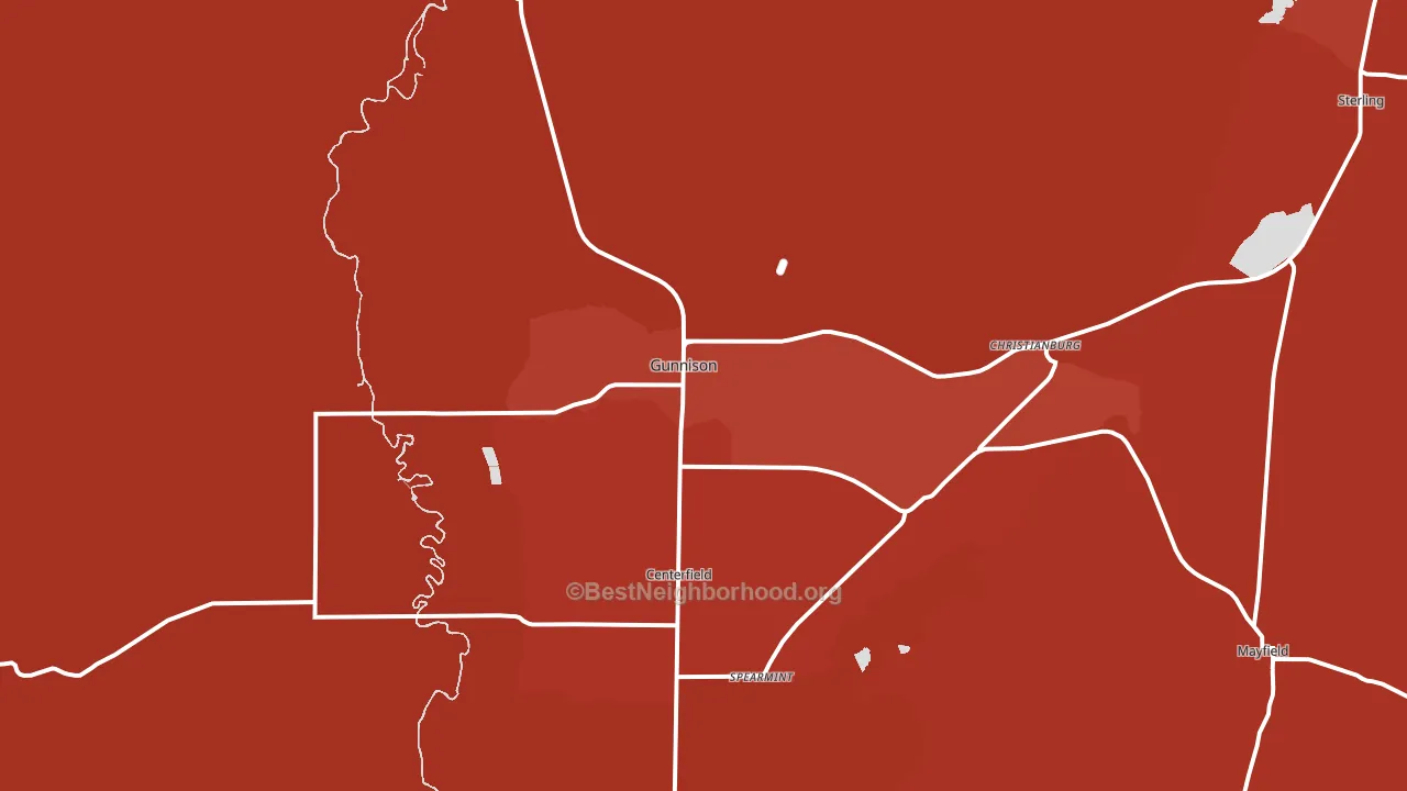 84634, UT block-group political-lean map