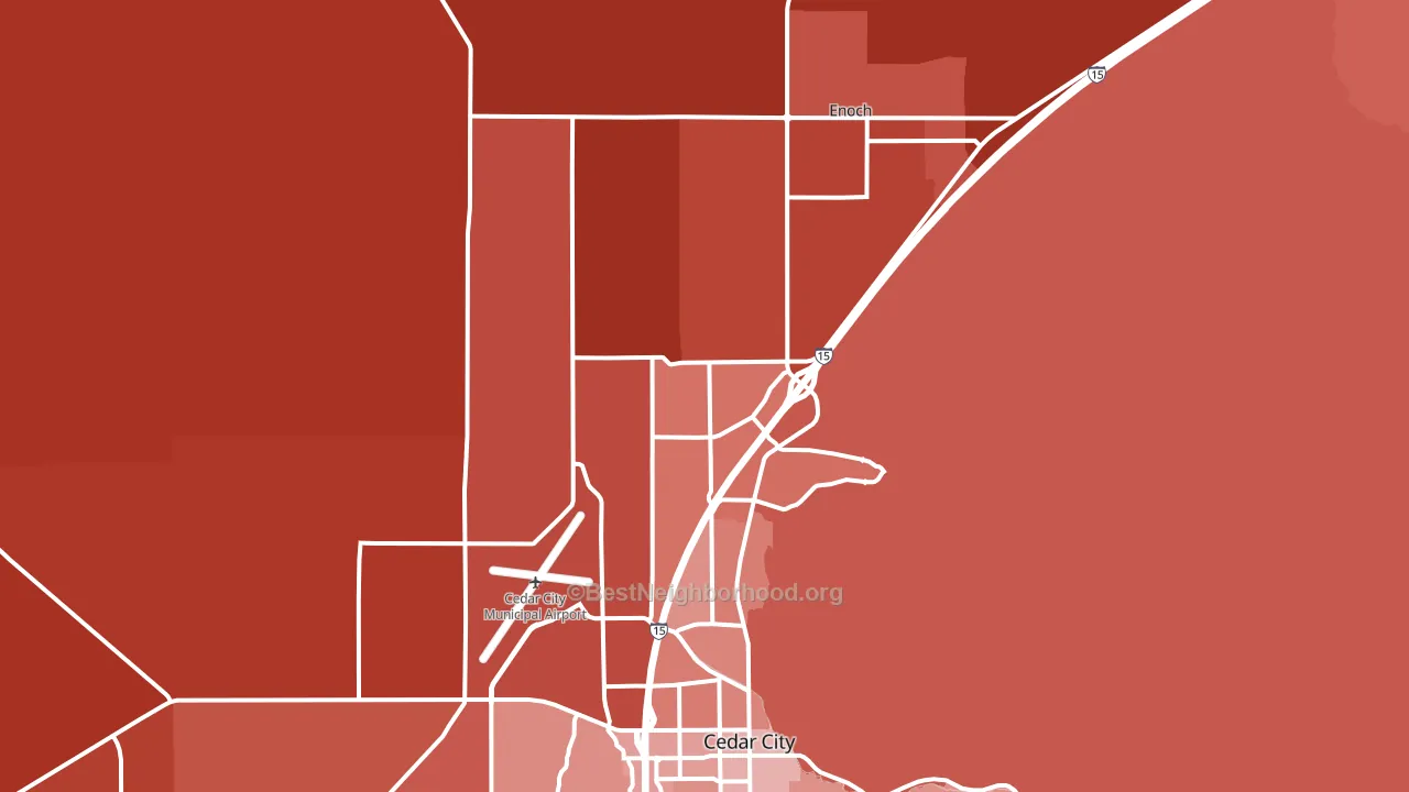 84721, UT block-group political-lean map