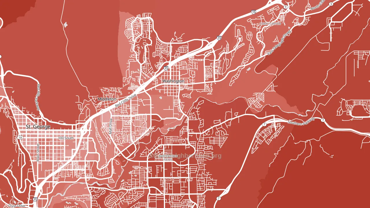 84780, UT block-group political-lean map
