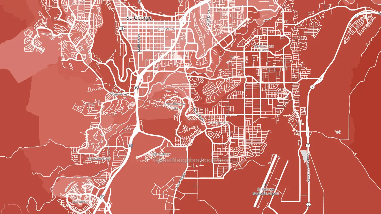 84790, UT block-group political-lean map