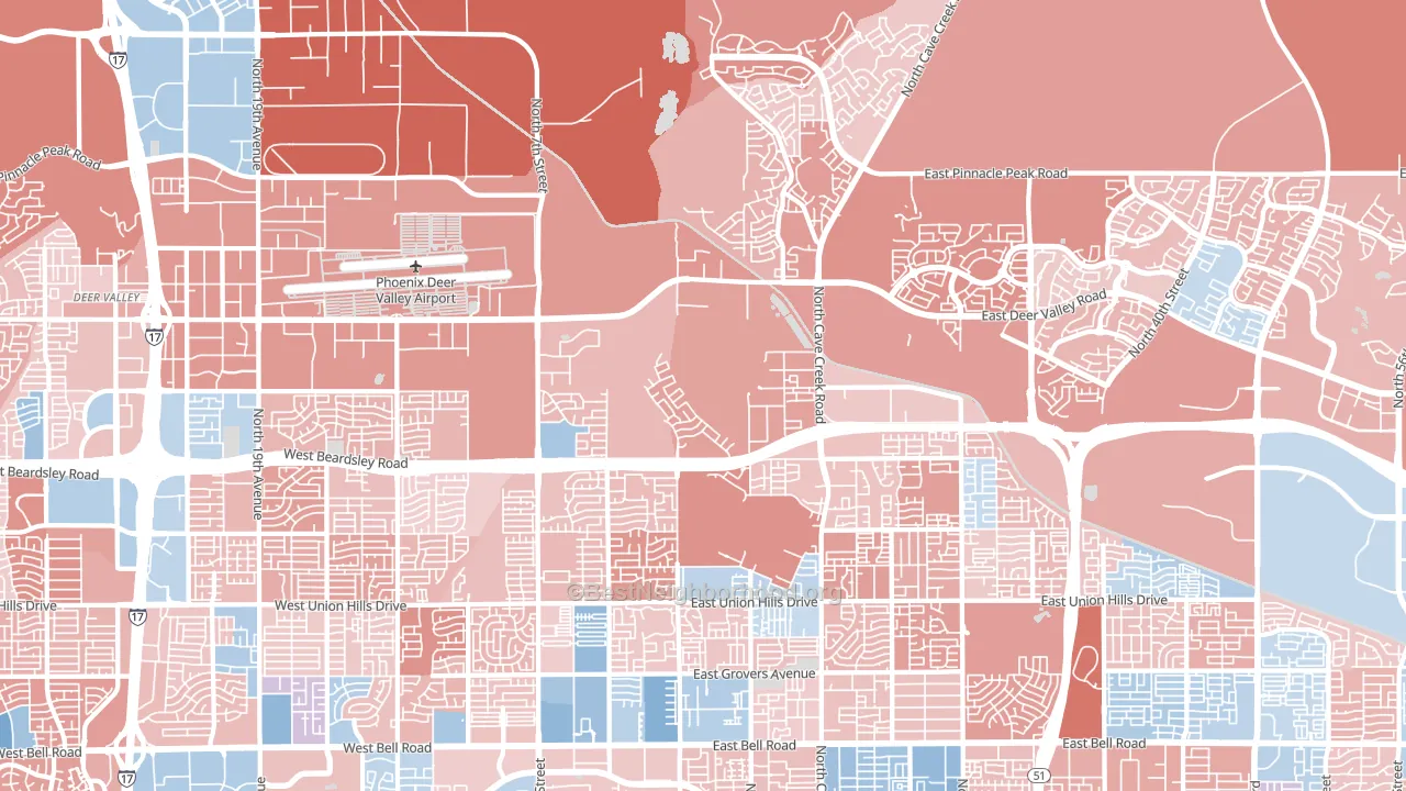 85024, AZ block-group political-lean map