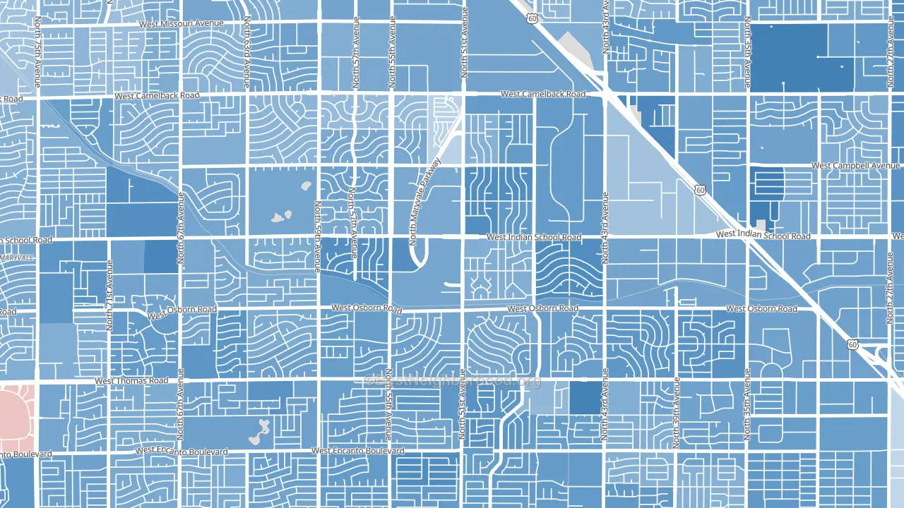 85031, AZ block-group political-lean map