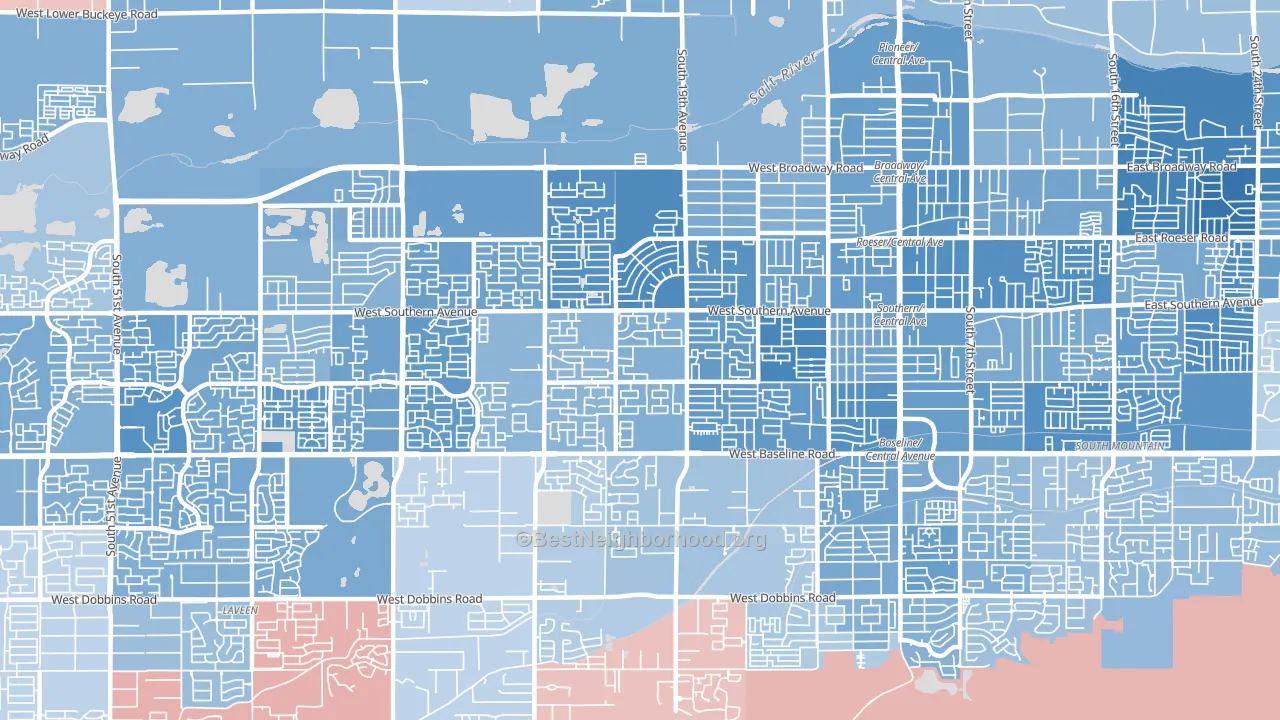 85041, AZ block-group political-lean map