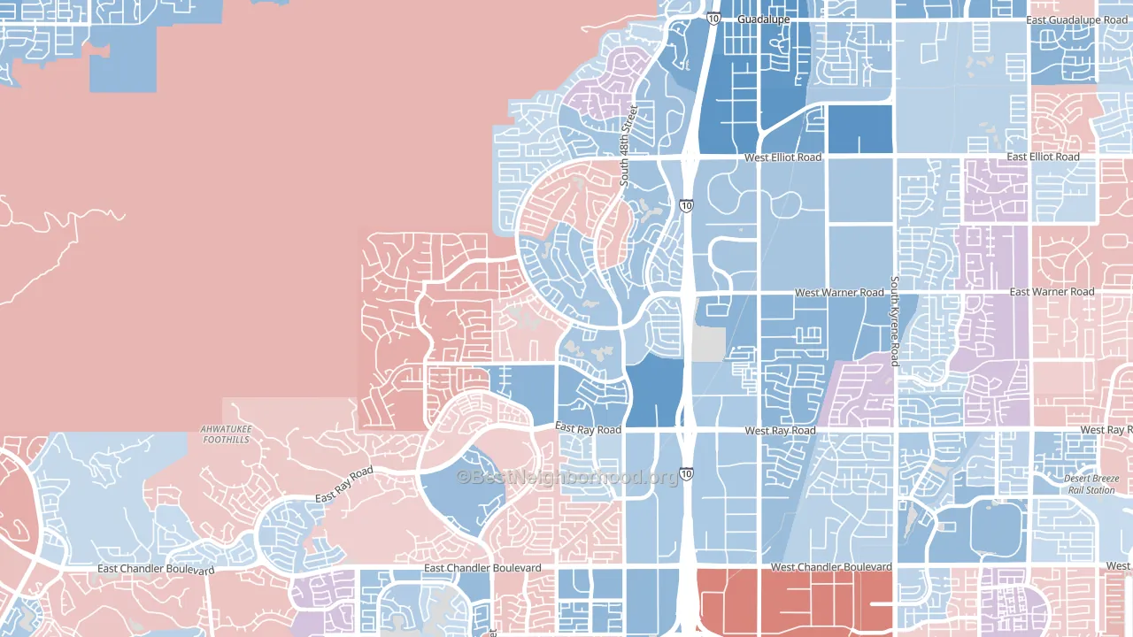 85044, AZ block-group political-lean map