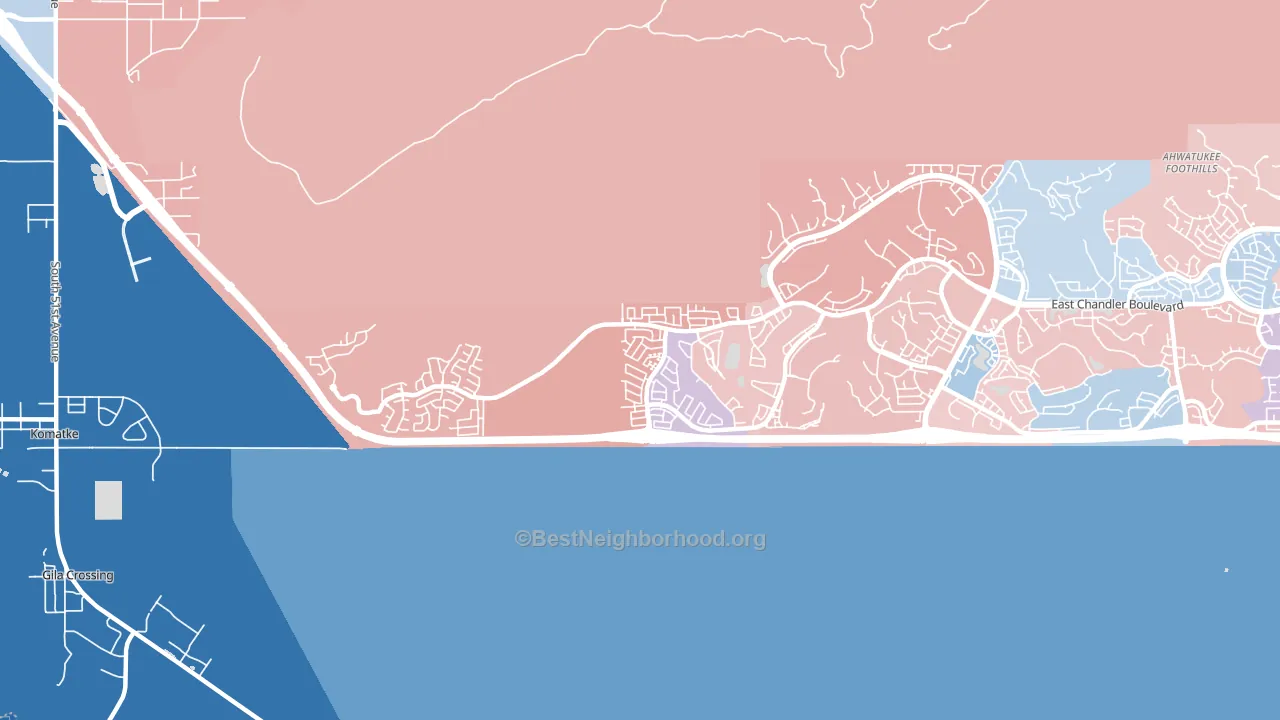 85045, AZ block-group political-lean map