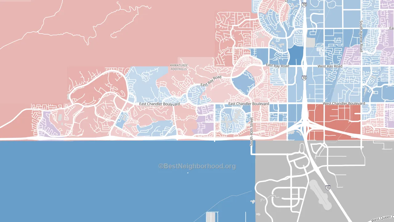 85048, AZ block-group political-lean map