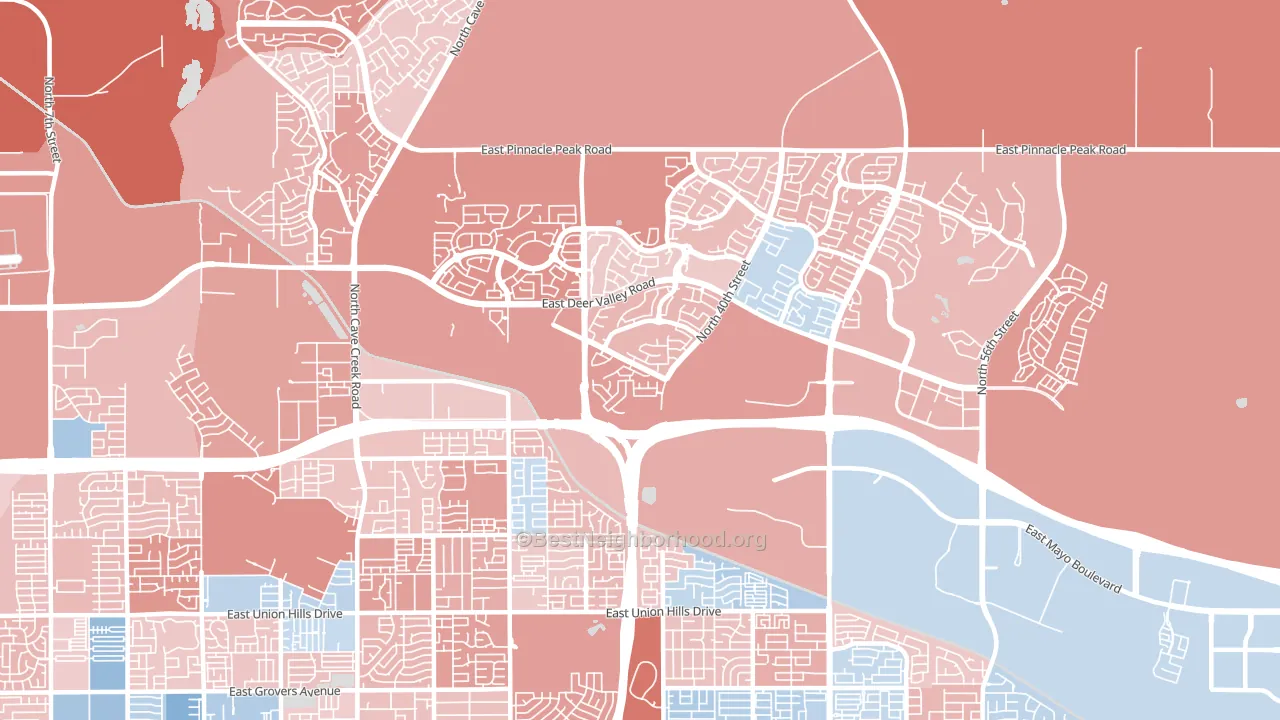 85050, AZ block-group political-lean map