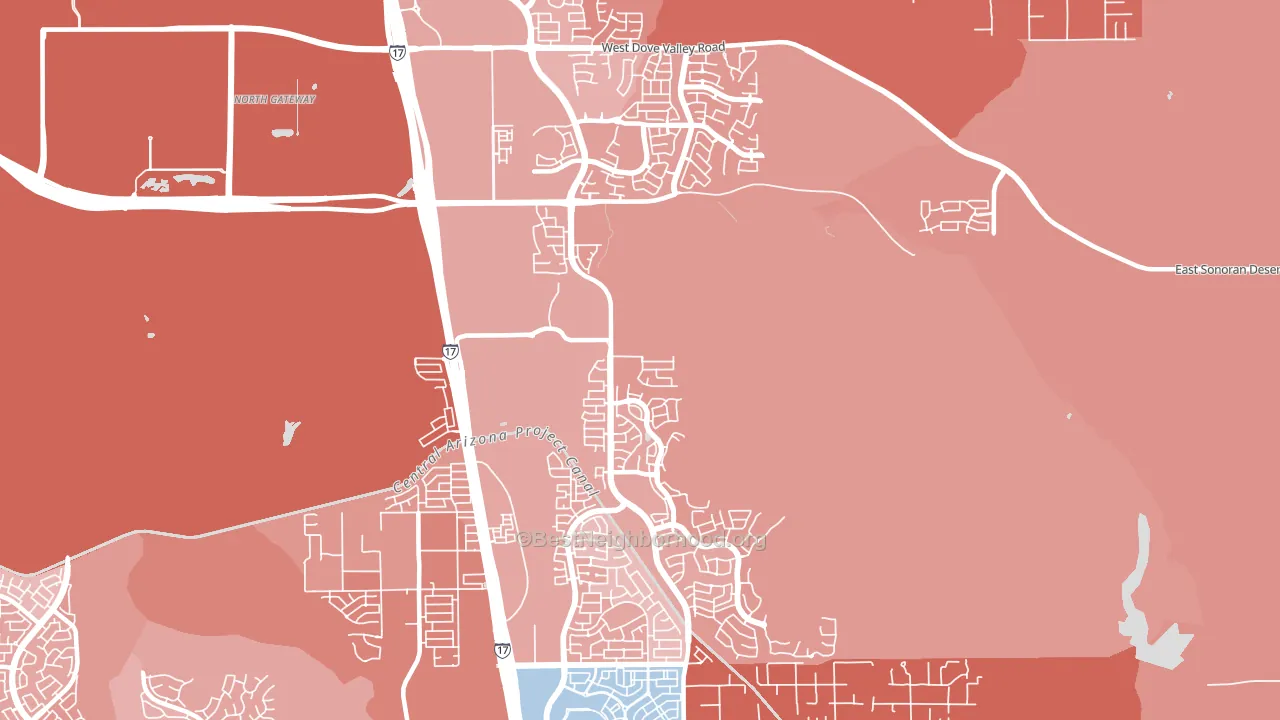 85085, AZ block-group political-lean map