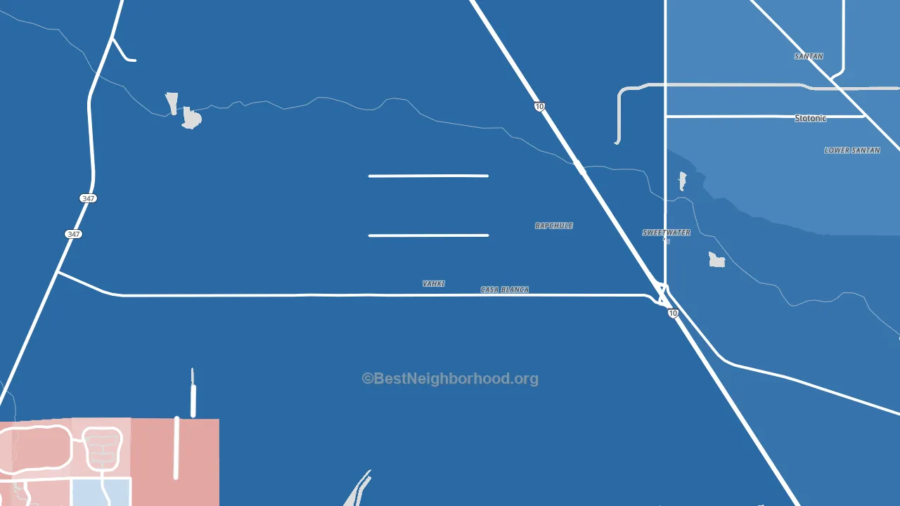 85121, AZ block-group political-lean map
