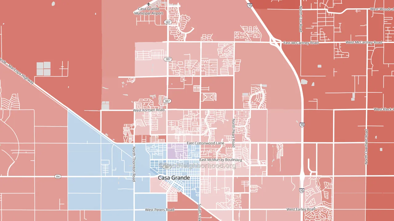 85122, AZ block-group political-lean map