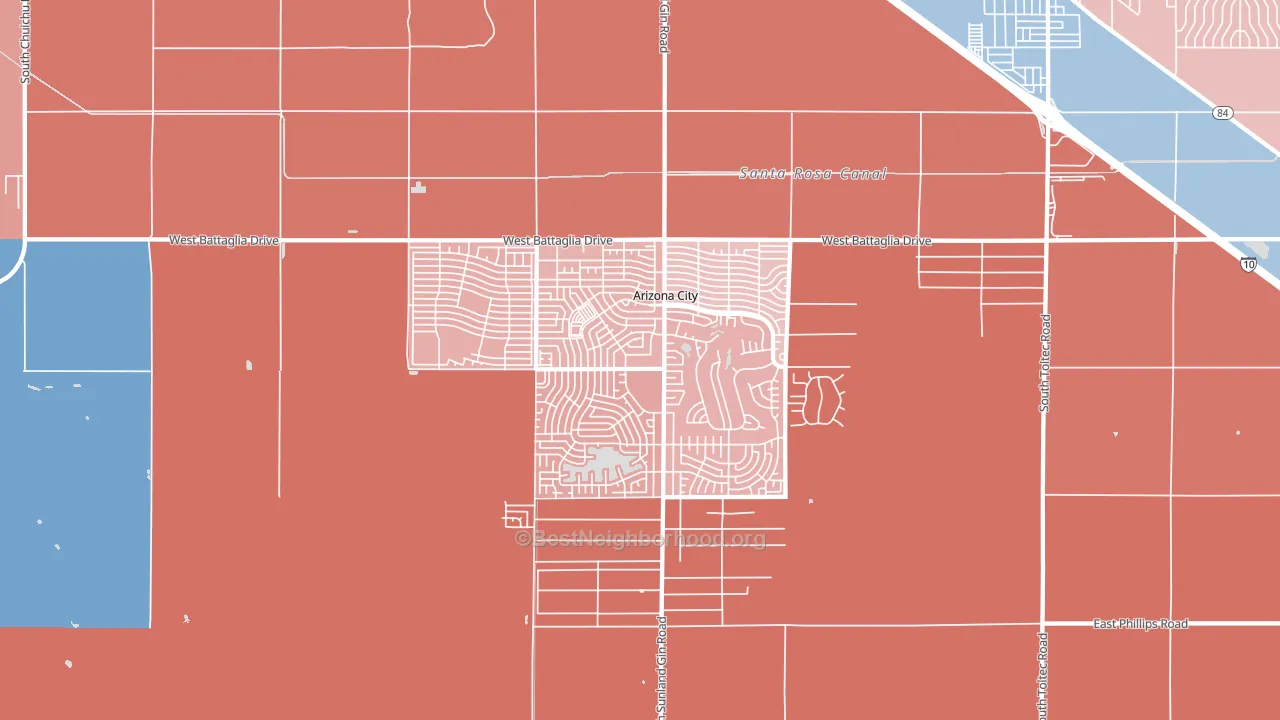 85123, AZ block-group political-lean map