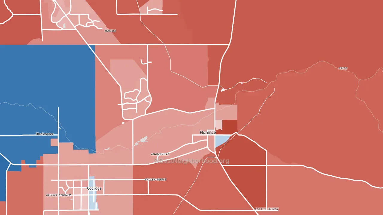 85132, AZ block-group political-lean map