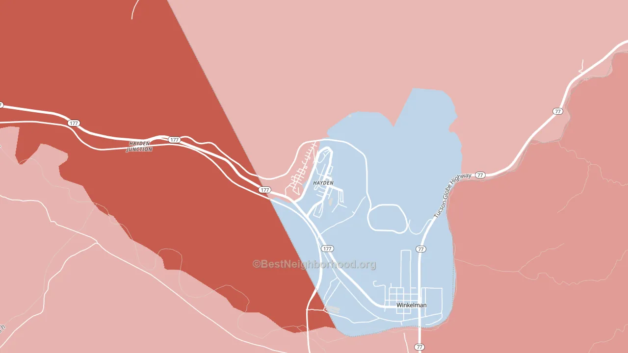 85135, AZ block-group political-lean map