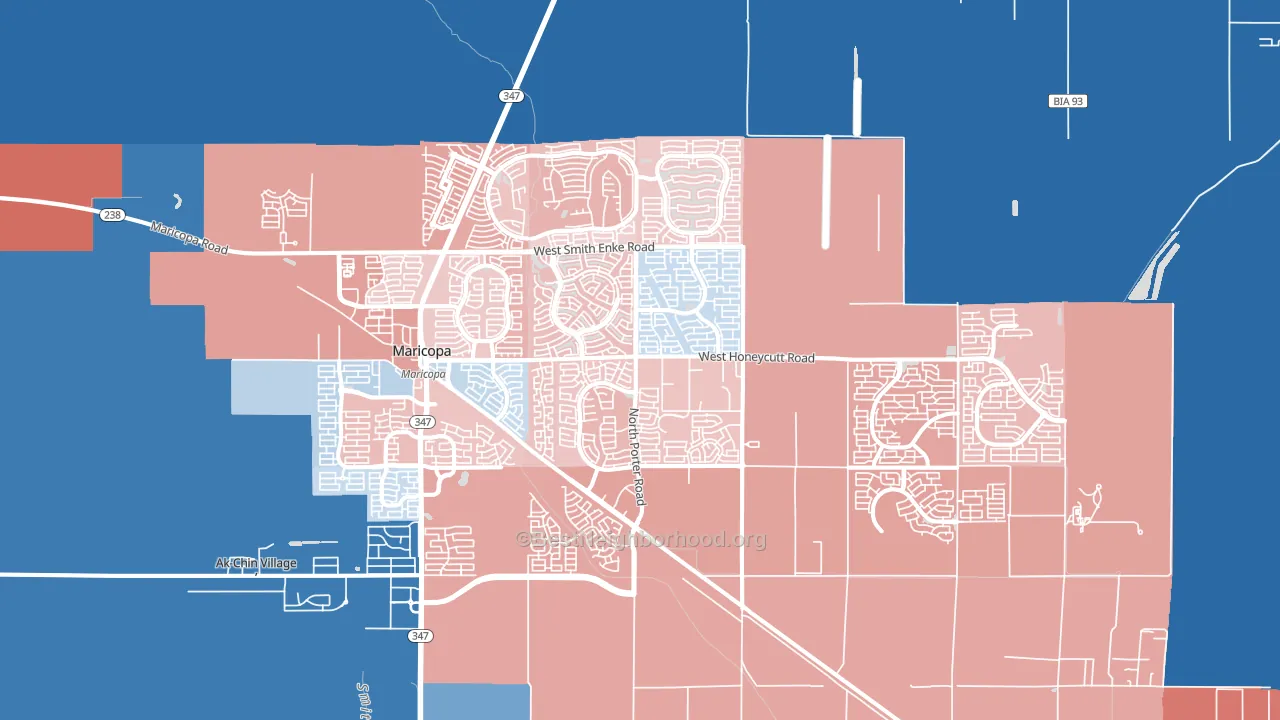 85138, AZ block-group political-lean map