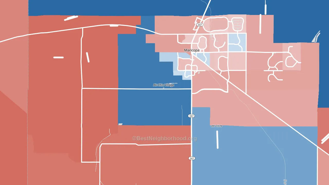 85139, AZ block-group political-lean map
