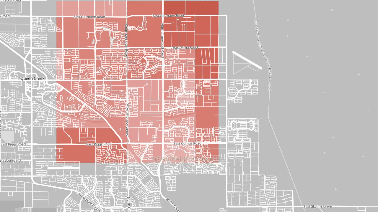 85140, AZ block-group political-lean map