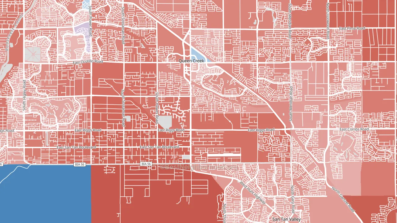 85142, AZ block-group political-lean map