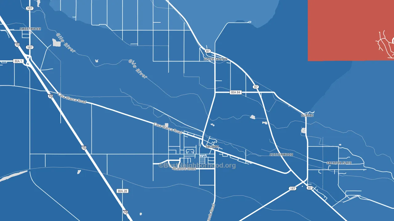 85147, AZ block-group political-lean map