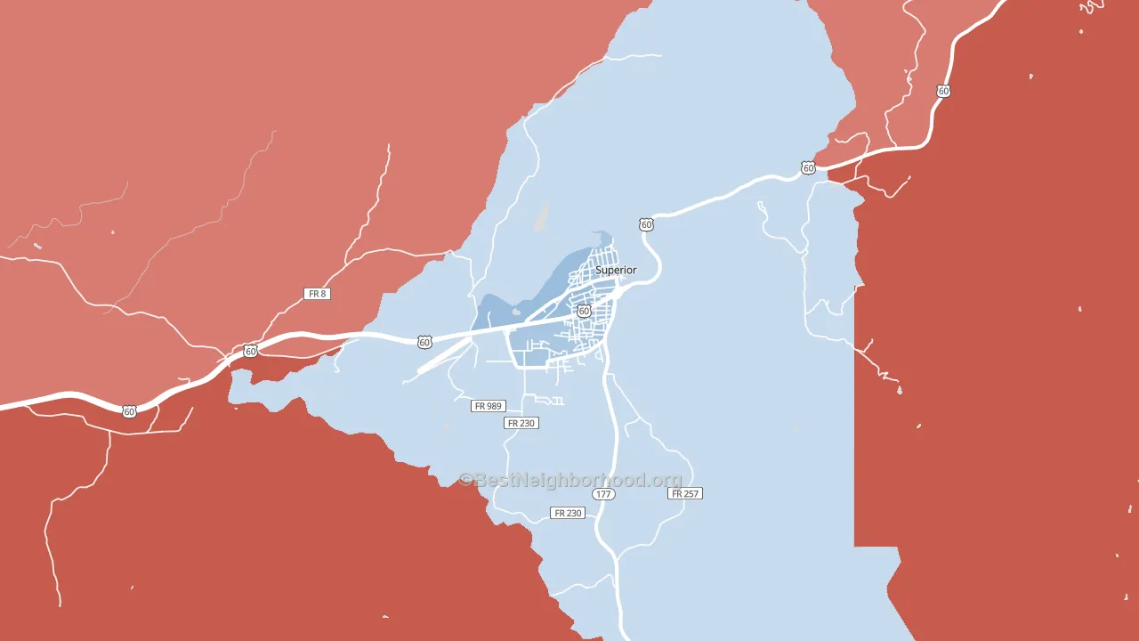 85173, AZ block-group political-lean map