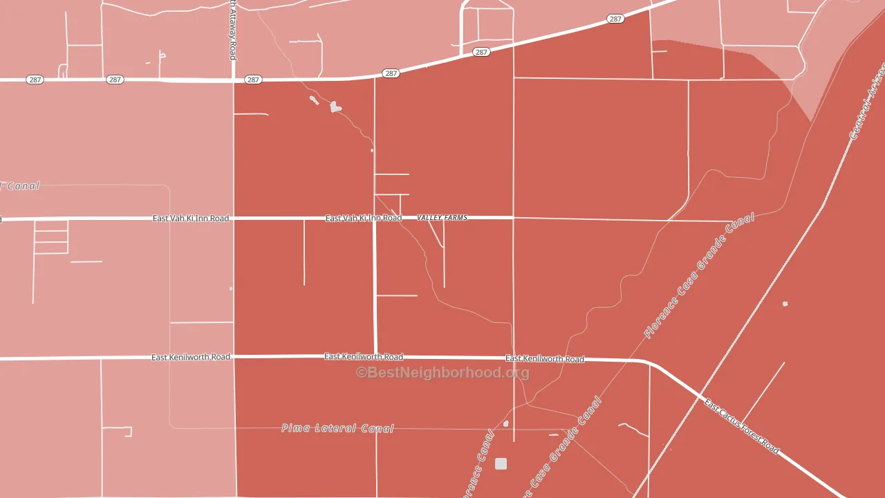 85191, AZ block-group political-lean map