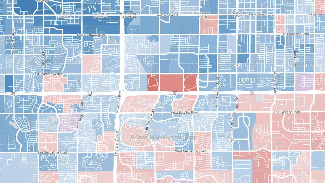 85202, AZ block-group political-lean map