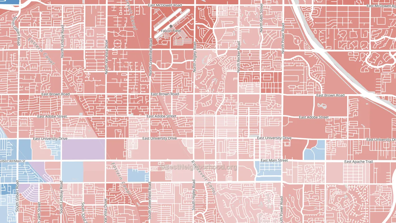 85205, AZ block-group political-lean map