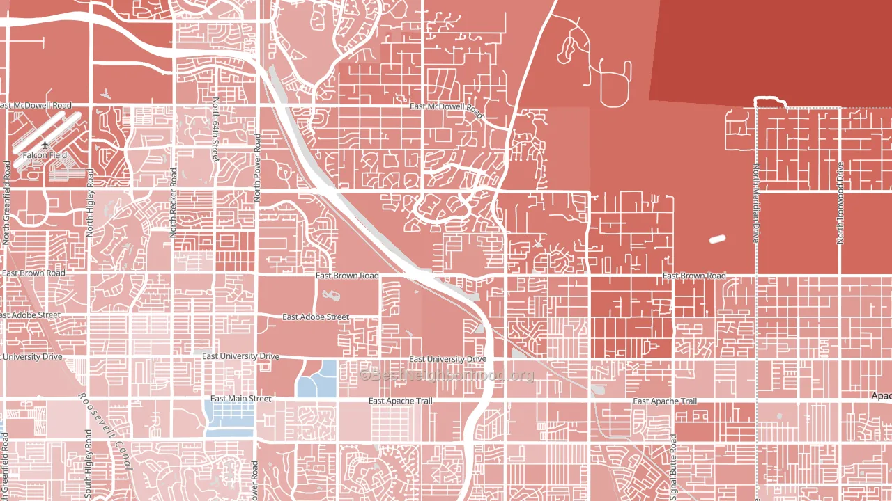 85207, AZ block-group political-lean map
