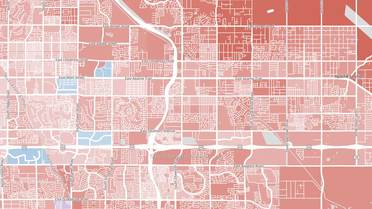 85208, AZ block-group political-lean map
