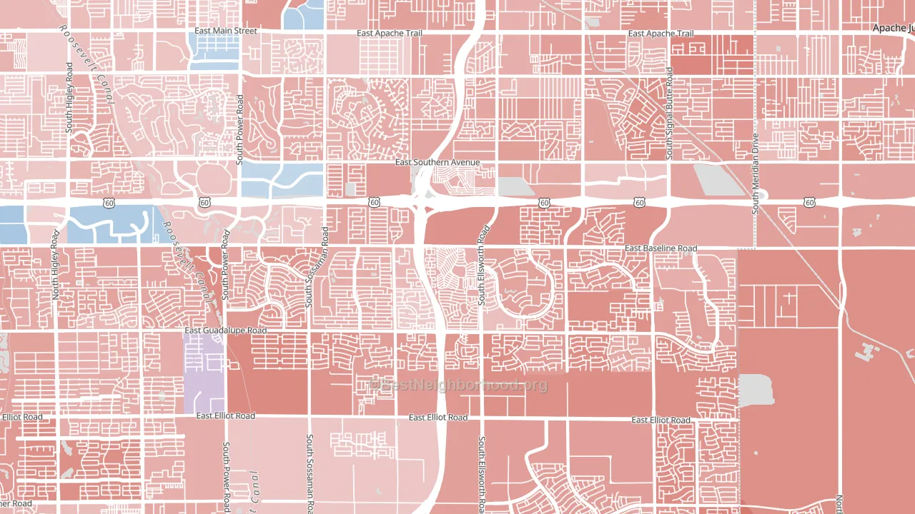 85209, AZ block-group political-lean map