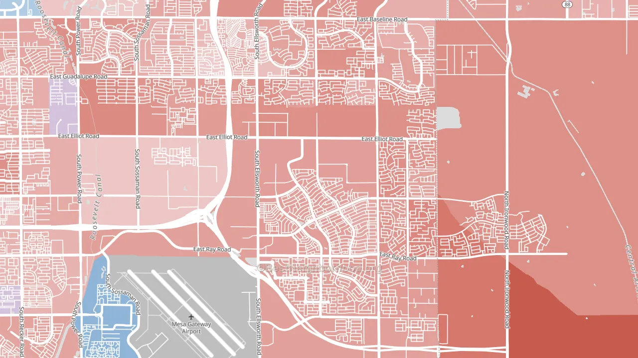 85212, AZ block-group political-lean map