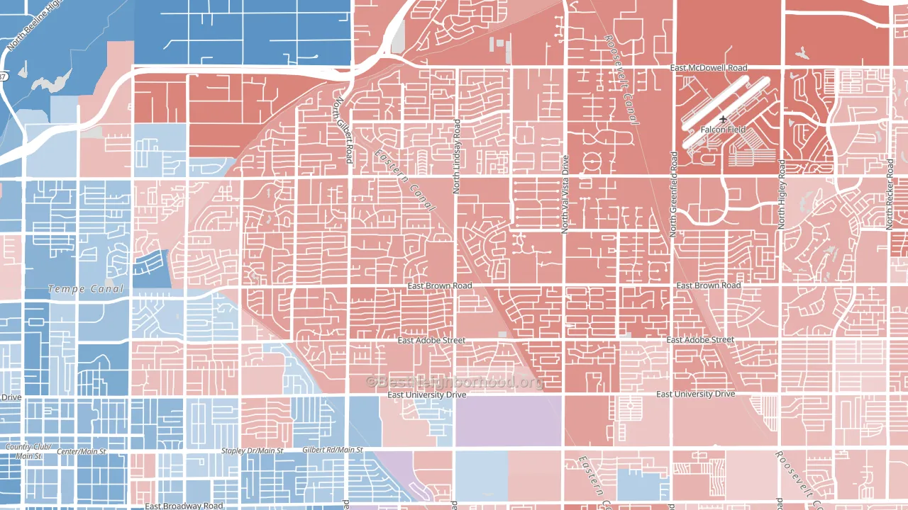 85213, AZ block-group political-lean map