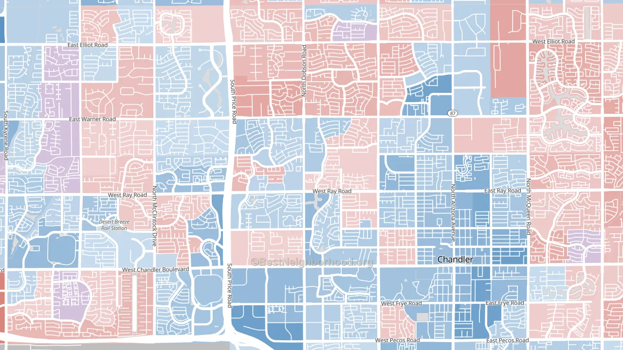 85224, AZ block-group political-lean map