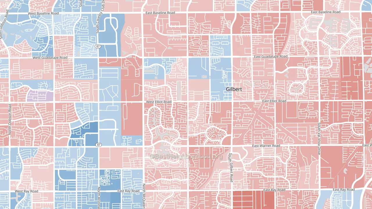 85233, AZ block-group political-lean map