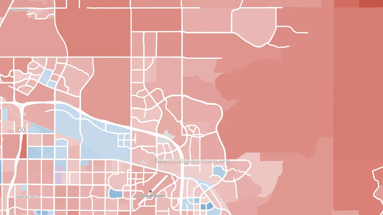 85255, AZ block-group political-lean map