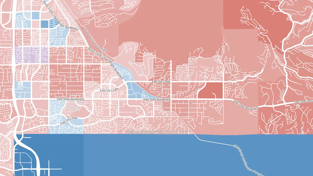 85259, AZ block-group political-lean map