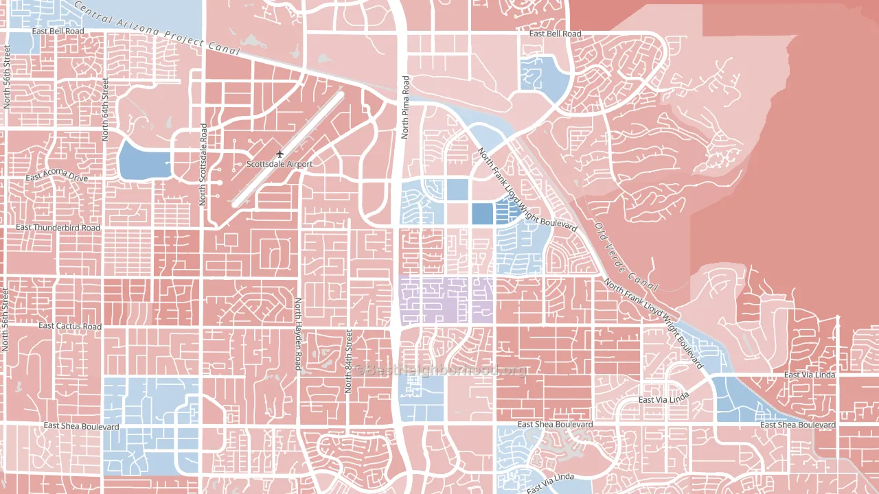 85260, AZ block-group political-lean map