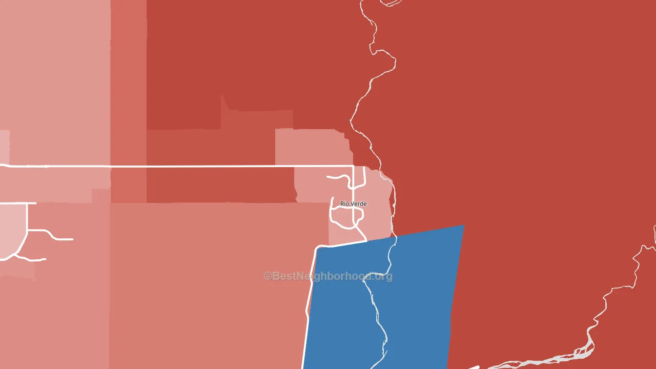 85263, AZ block-group political-lean map