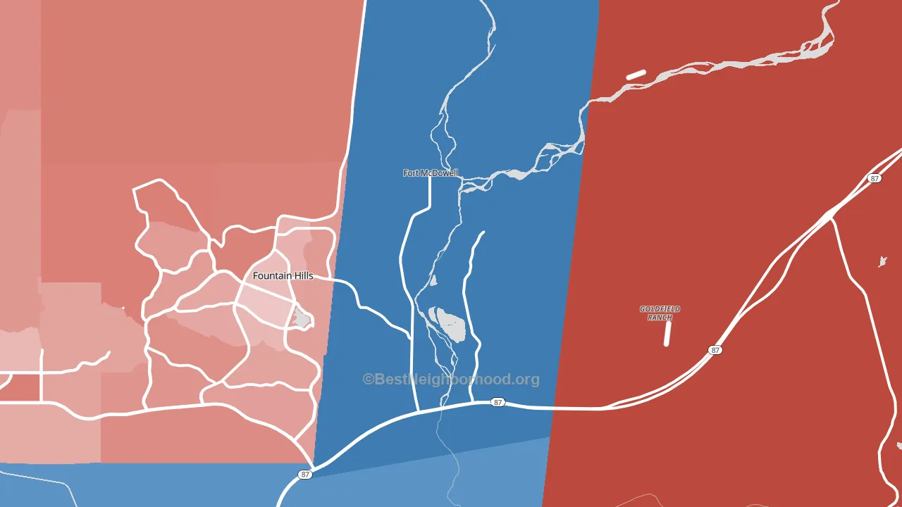 85264, AZ block-group political-lean map