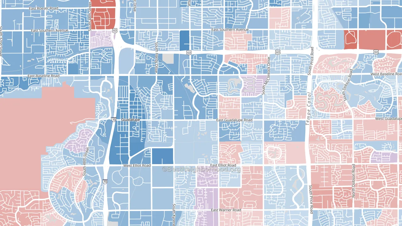 85283, AZ block-group political-lean map