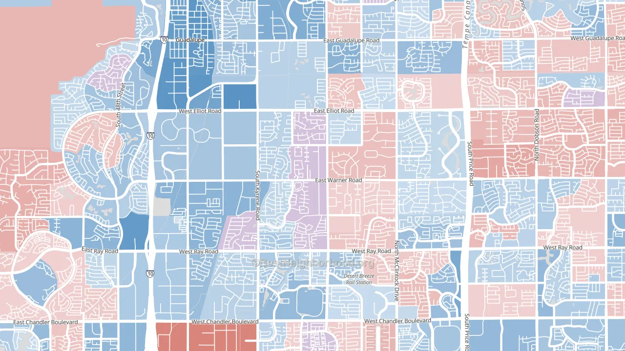 85284, AZ block-group political-lean map