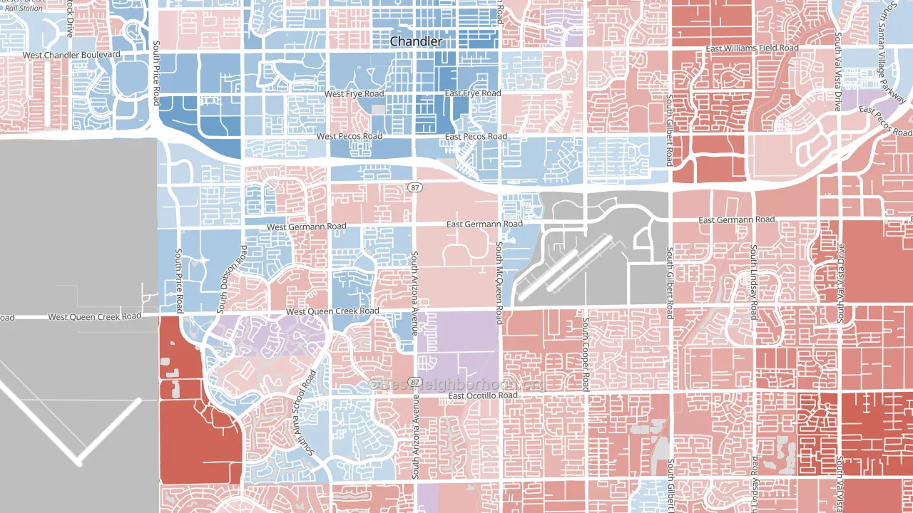 85286, AZ block-group political-lean map