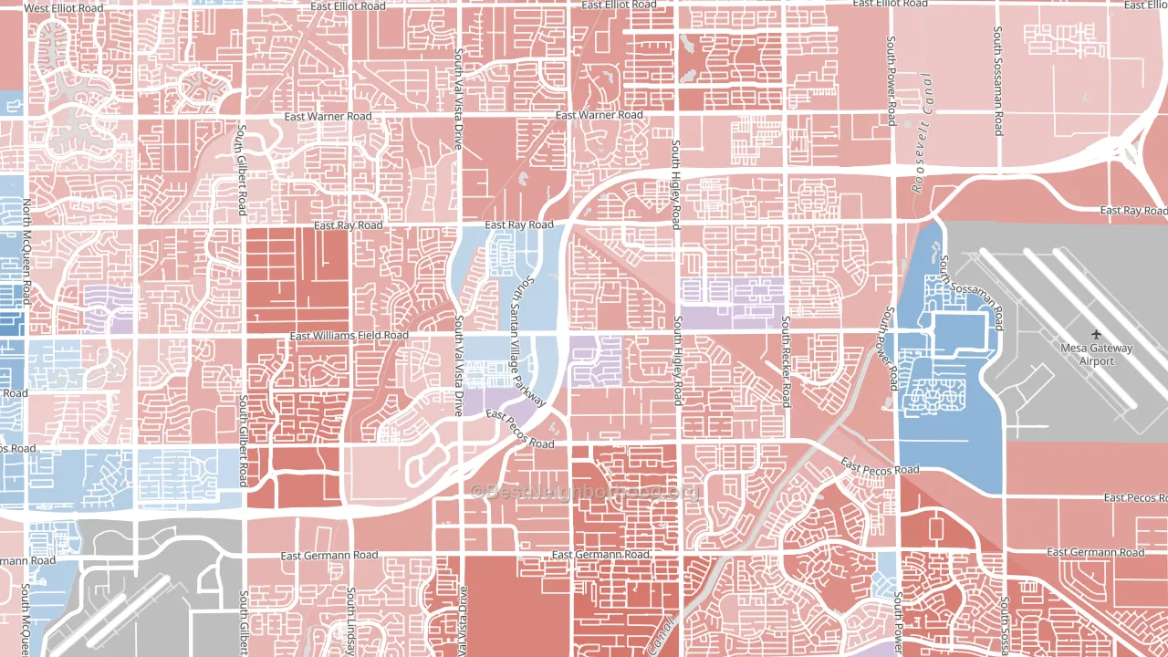 85295, AZ block-group political-lean map