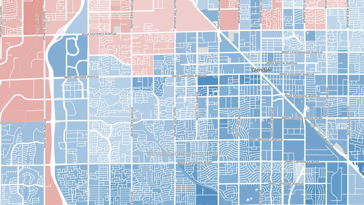 85303, AZ block-group political-lean map
