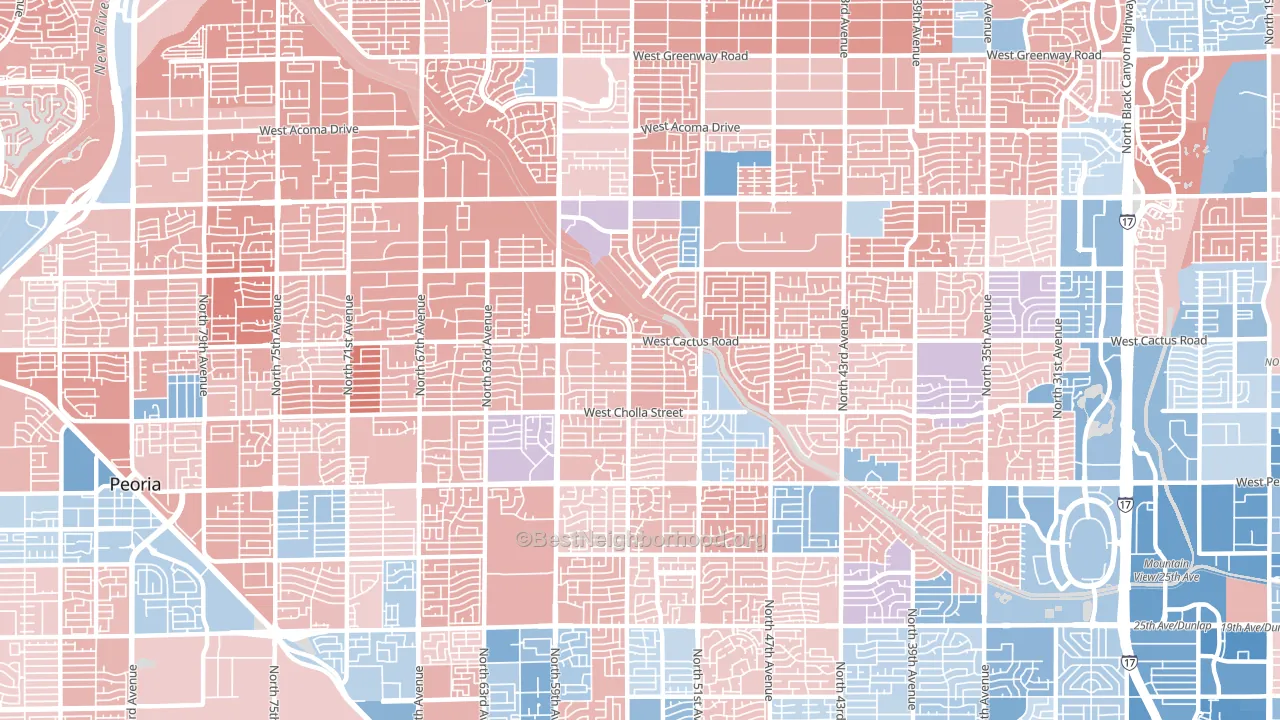 85304, AZ block-group political-lean map