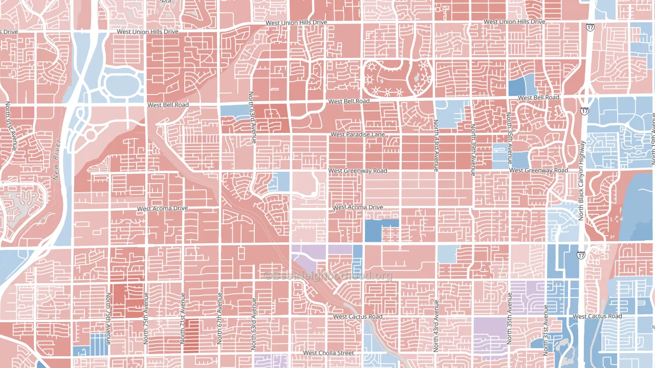 85306, AZ block-group political-lean map