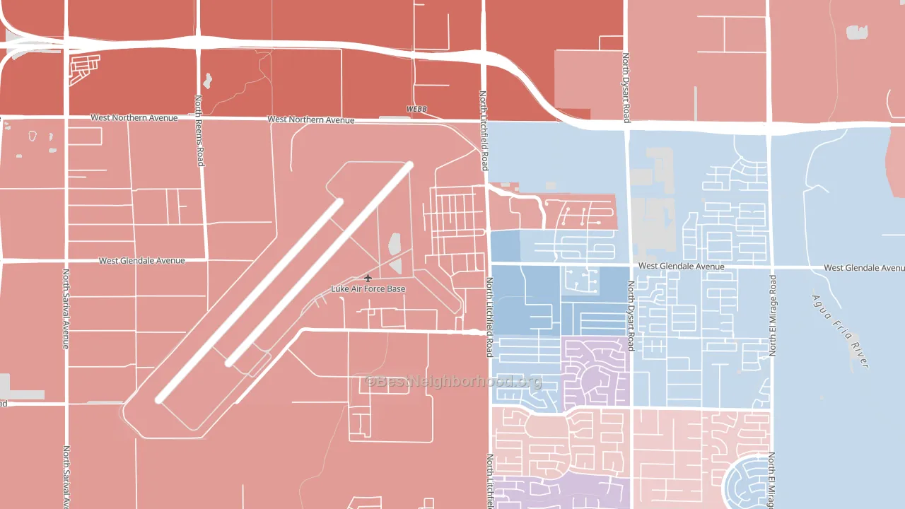 85309, AZ block-group political-lean map