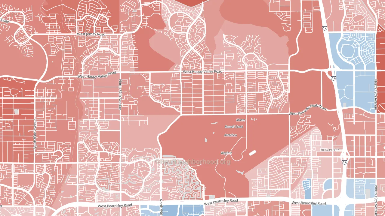 85310, AZ block-group political-lean map