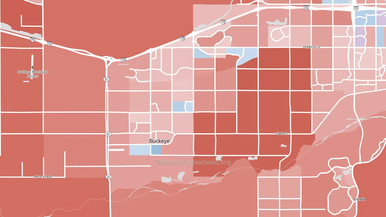 85326, AZ block-group political-lean map