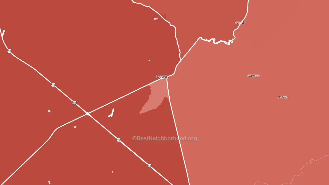 85332, AZ block-group political-lean map